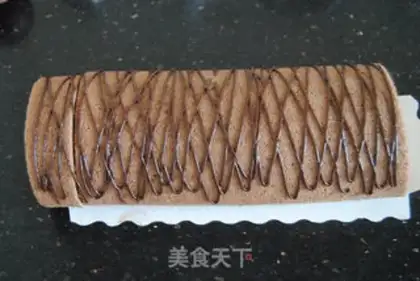 Make Rose chocolate roll step 16