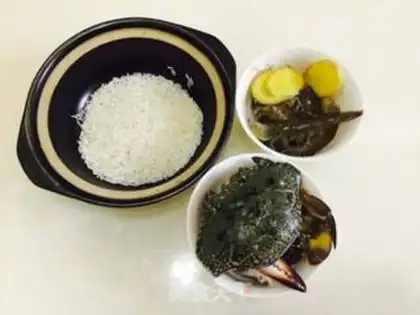 Make Crab congee step 0