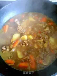 Make Curry potato carrot chicken step 3