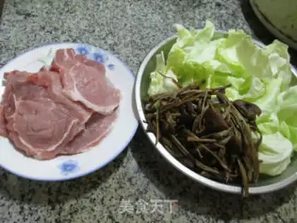 Make Tea, mushroom, cabbage step 0