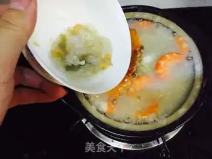 Make Crab congee step 7