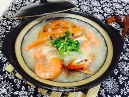 Make Crab congee step 8