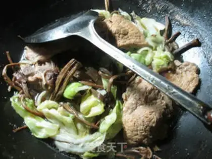 Make Tea, mushroom, cabbage step 9