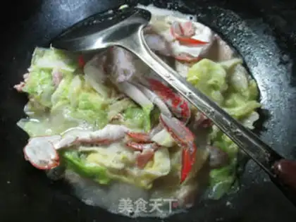 Make Crabs made from salted cabbage step 9