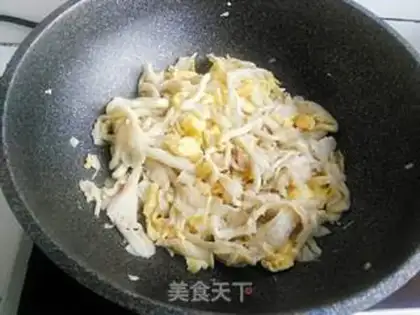 Make Eggs and yellow mushrooms step 8