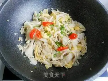 Make Eggs and yellow mushrooms step 9