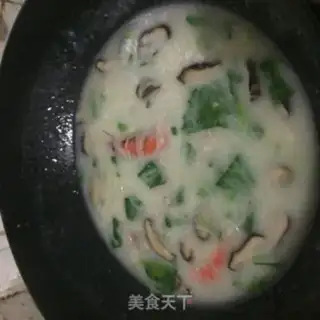Make Milk soup shrimp rice powder step 6
