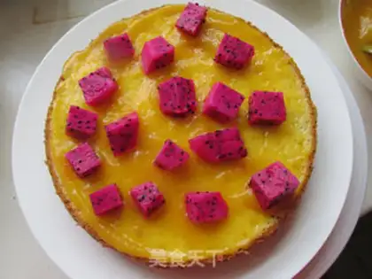 Make Fruit colored heart cake step 9