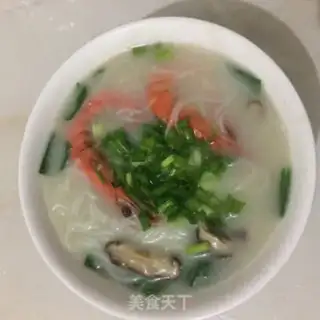Make Milk soup shrimp rice powder step 7