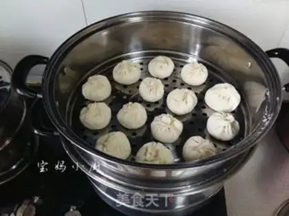 Make Celery pork buns step 14