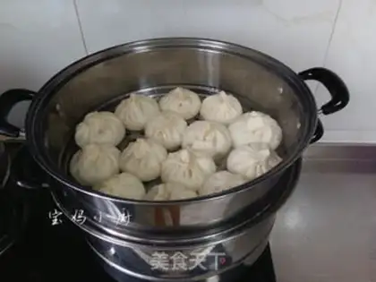 Make Celery pork buns step 15