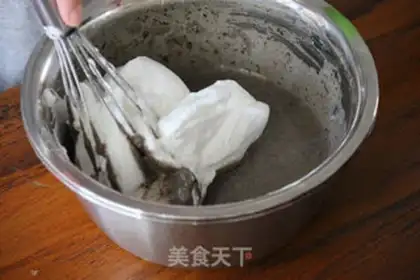 Make Black sesame ricin cake step 6