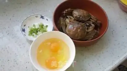 Make Egg steaming crabs step 4