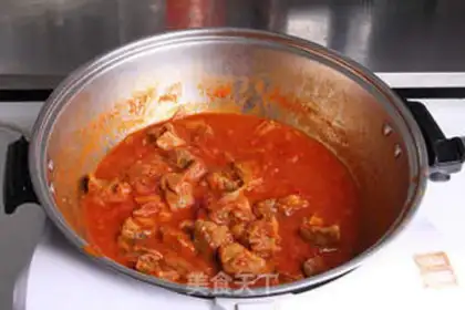 Make Tomato beef pan step 1