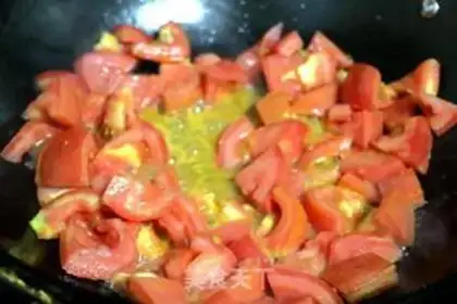 Make Vegetables cooking pumpkin noodles step 7