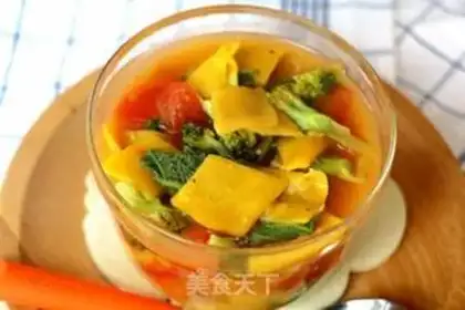 Make Vegetables cooking pumpkin noodles step 12