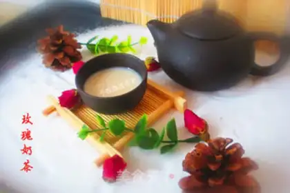 Make Rose milk tea step 5