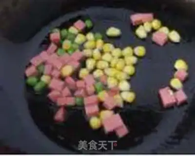 Make A sunflower fried rice step 2