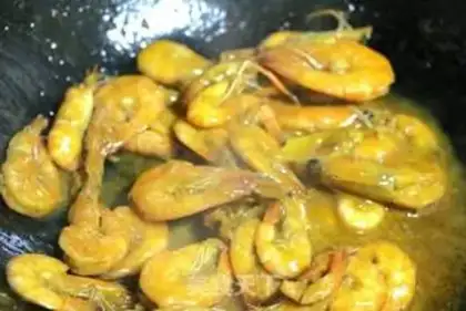 Make Red burning shrimp step 5