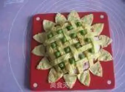 Make A sunflower fried rice step 6