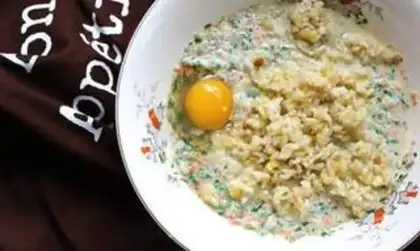 Make Cod vegetable rice cake step 4