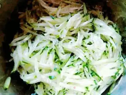 Make Cucumber egg dumplings step 6
