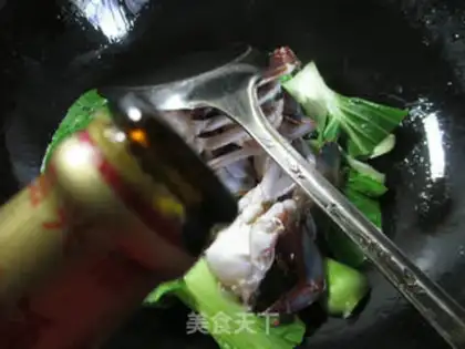 Make Crabs with green vegetables step 3