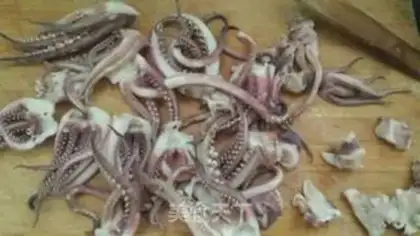 Make Pretzel squid shaving step 0