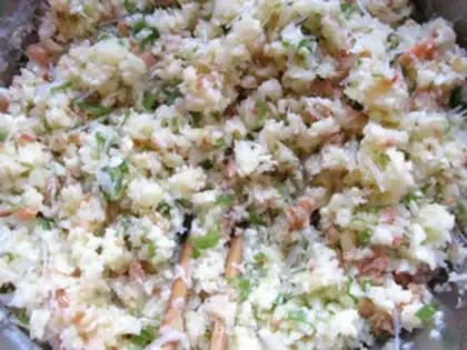 Make Shrimp rice bag step 6