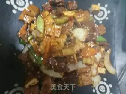 Make Soy beef tofu dry step 7