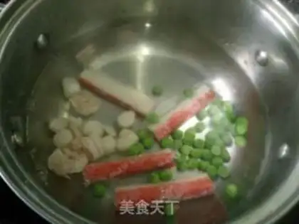 Make Vegetable fruit seafood salad step 4