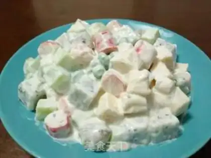 Make Vegetable fruit seafood salad step 10