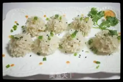 Make The rice pearls step 8