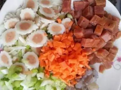 Make Beef pelt and vegetable fried rice step 0