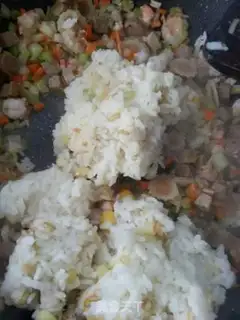 Make Beef pelt and vegetable fried rice step 3