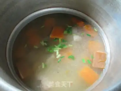 Make Pumpkin chicken leg soup step 7