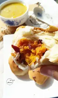 Make The sweet potatoes squeeze the bread step 16