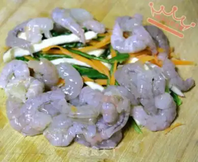 Make Vegetable shrimp cake step 1
