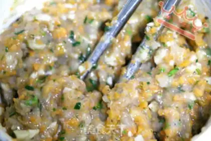 Make Vegetable shrimp cake step 2