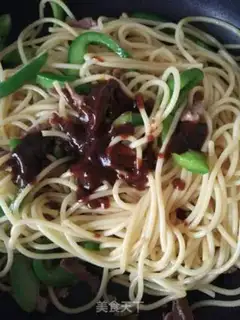 Make Black pepper beef and pasta step 4