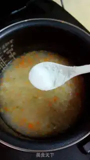 Make Vegetable rice congee step 5