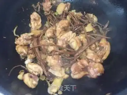 Make Tea mushroom chicken step 3
