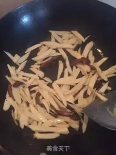 Make White mushroom fried meat step 4