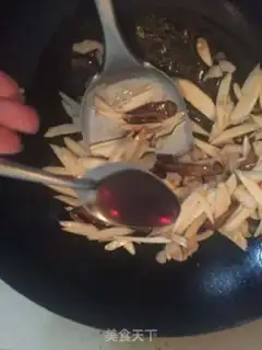 Make White mushroom fried meat step 5