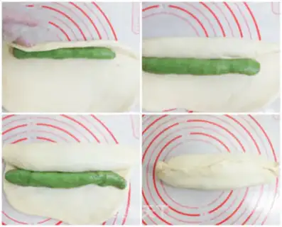Make Double-coloured bean bread step 5