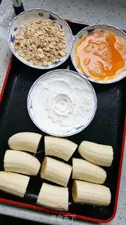 Make oatmeal fried bananas step 1