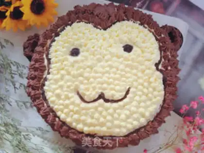 Make Sweet little monkey cake step 14