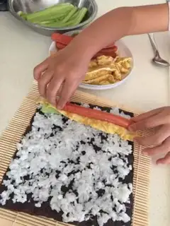 Make Sushi rolls step 1