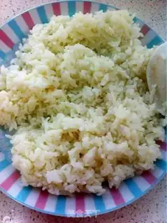 Make Meat pine sesame rice step 0