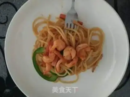 Make Chicken shrimp ham and pasta step 10